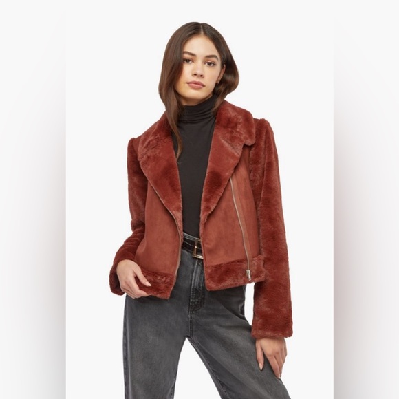 Cozy Faux Fur Moto Jacket - Picture 8 of 8